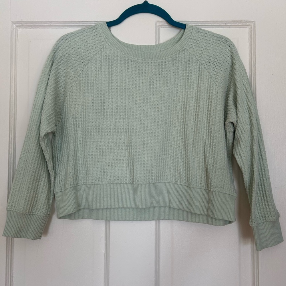Waffle Texture Crop Sweater Size 12-14